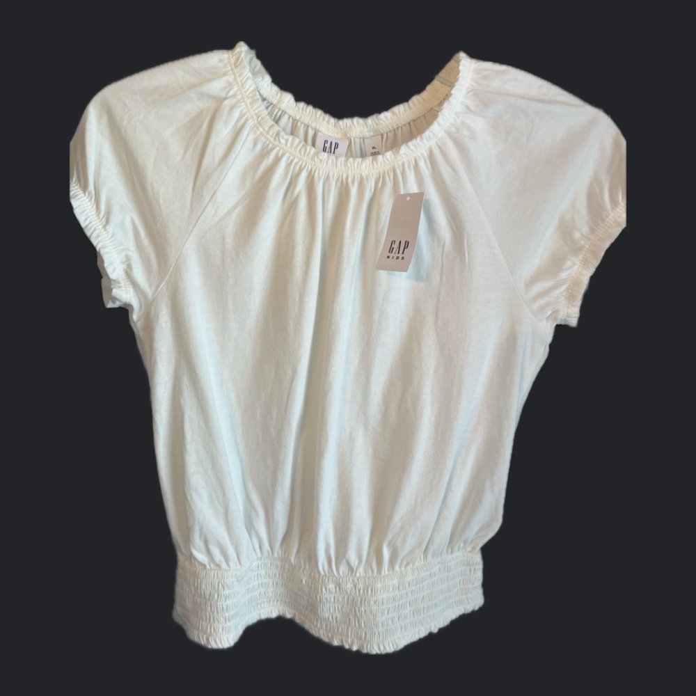 GAP Girls Sz. 12 White Short-Sleeved Top NWT